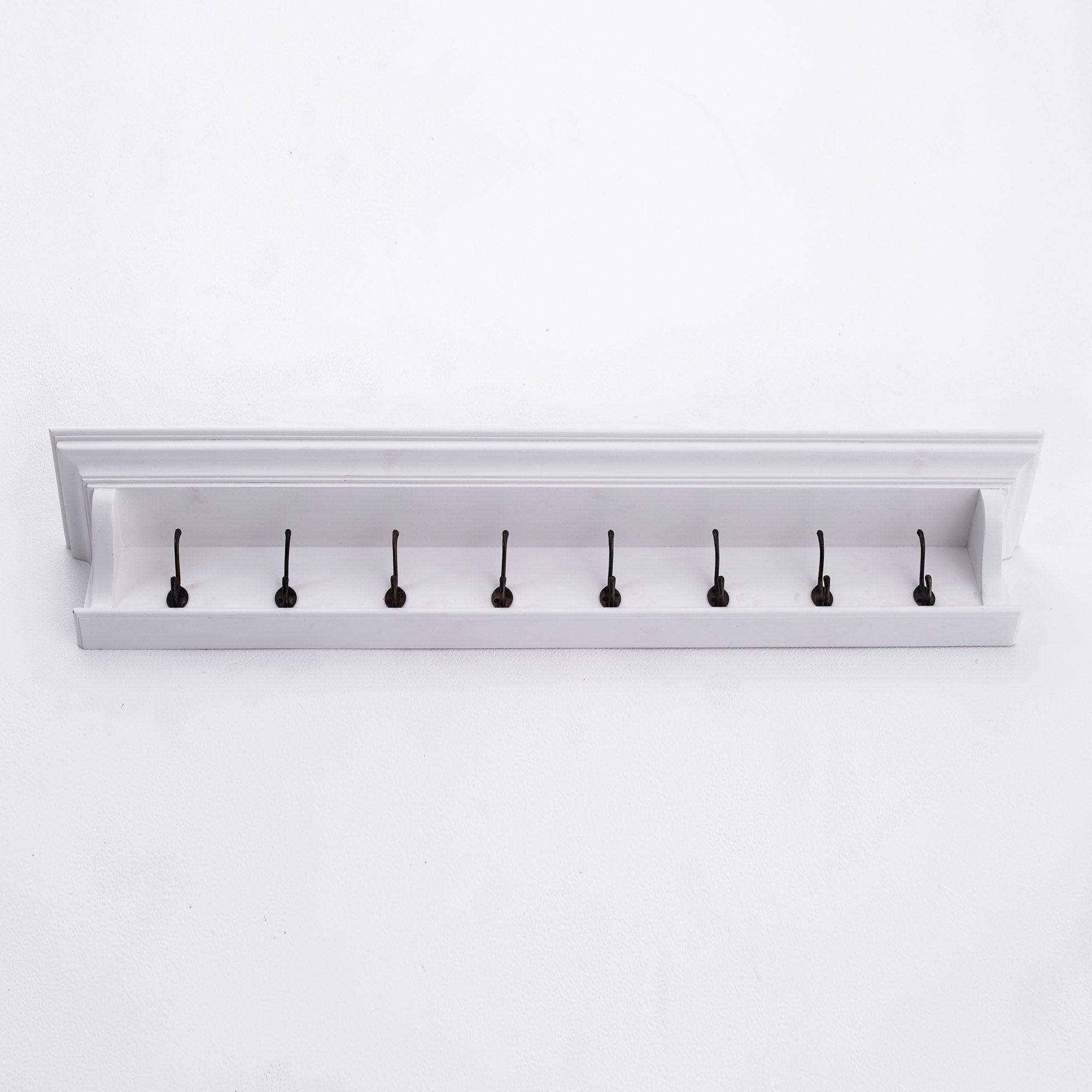 Halifax Coastal White 8 Hook Coat Rack 130cm