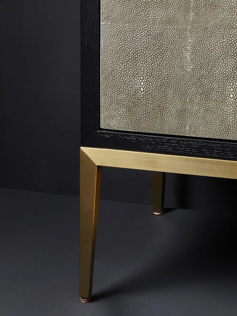 Derutian Grey Shagreen Sideboard