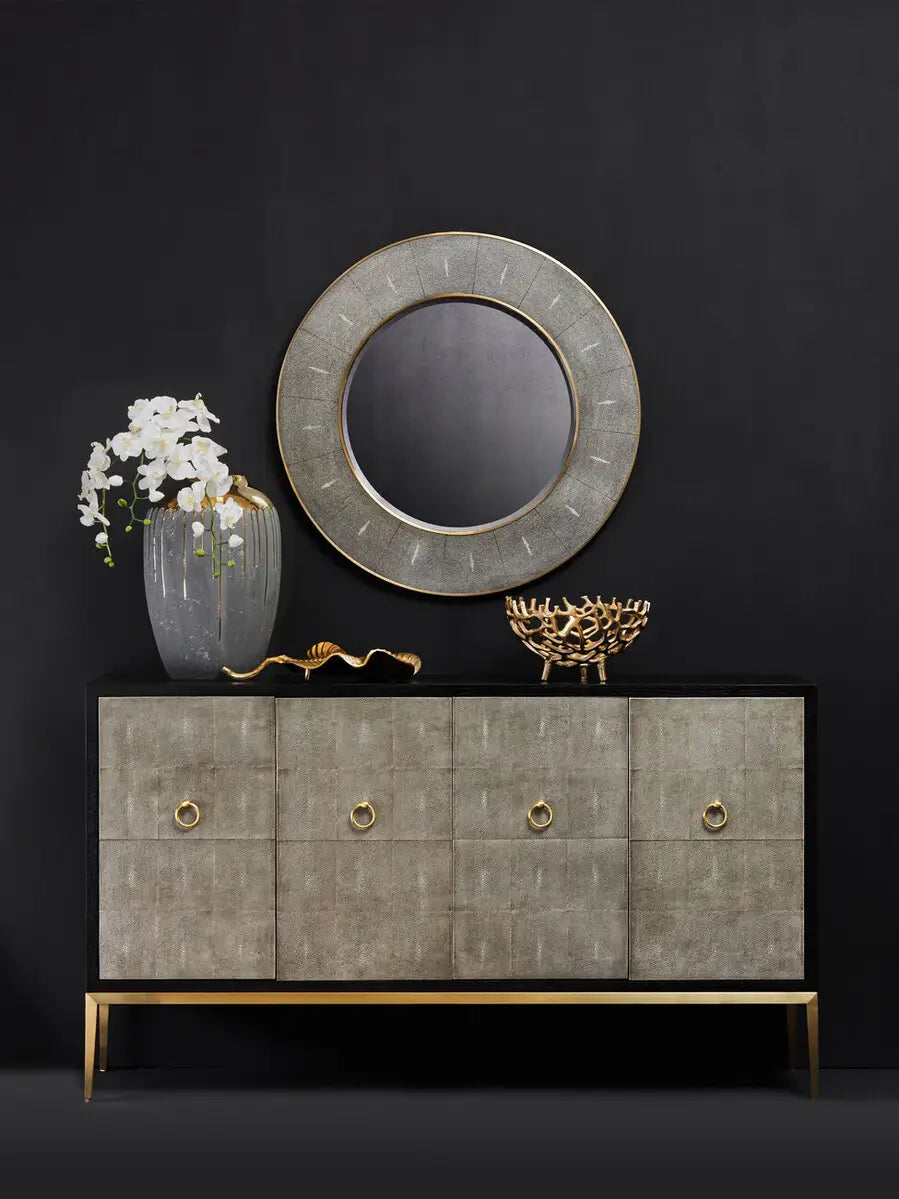 Derutian Grey Shagreen Sideboard