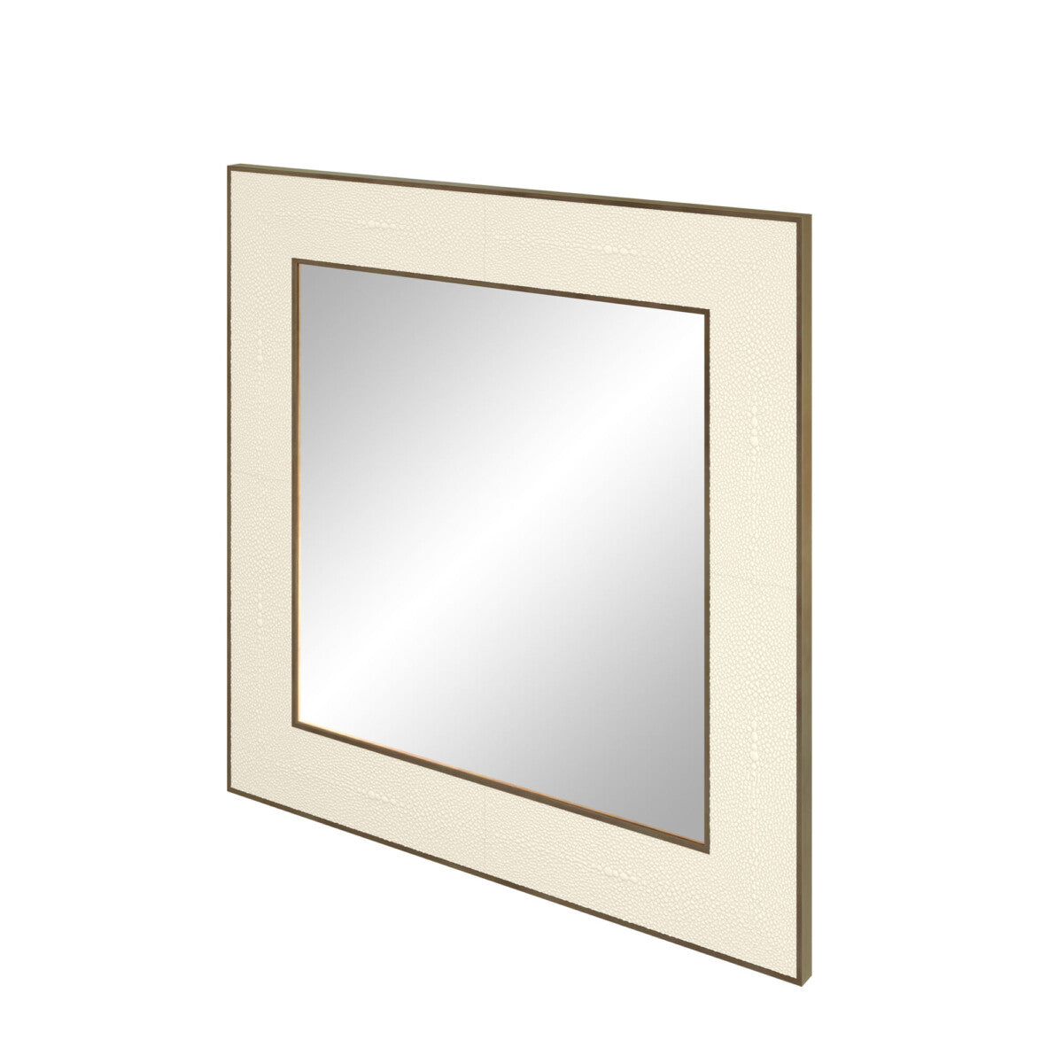 Hampton Mirror | Small Square | Ivory Shagreen