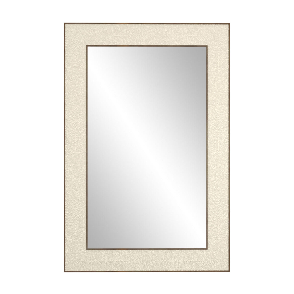 Hampton Mirror | Small Rectangular | Ivory Shagreen