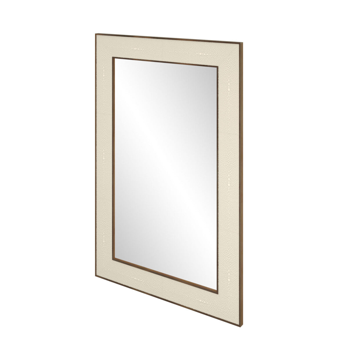 Hampton Mirror | Small Rectangular | Ivory Shagreen