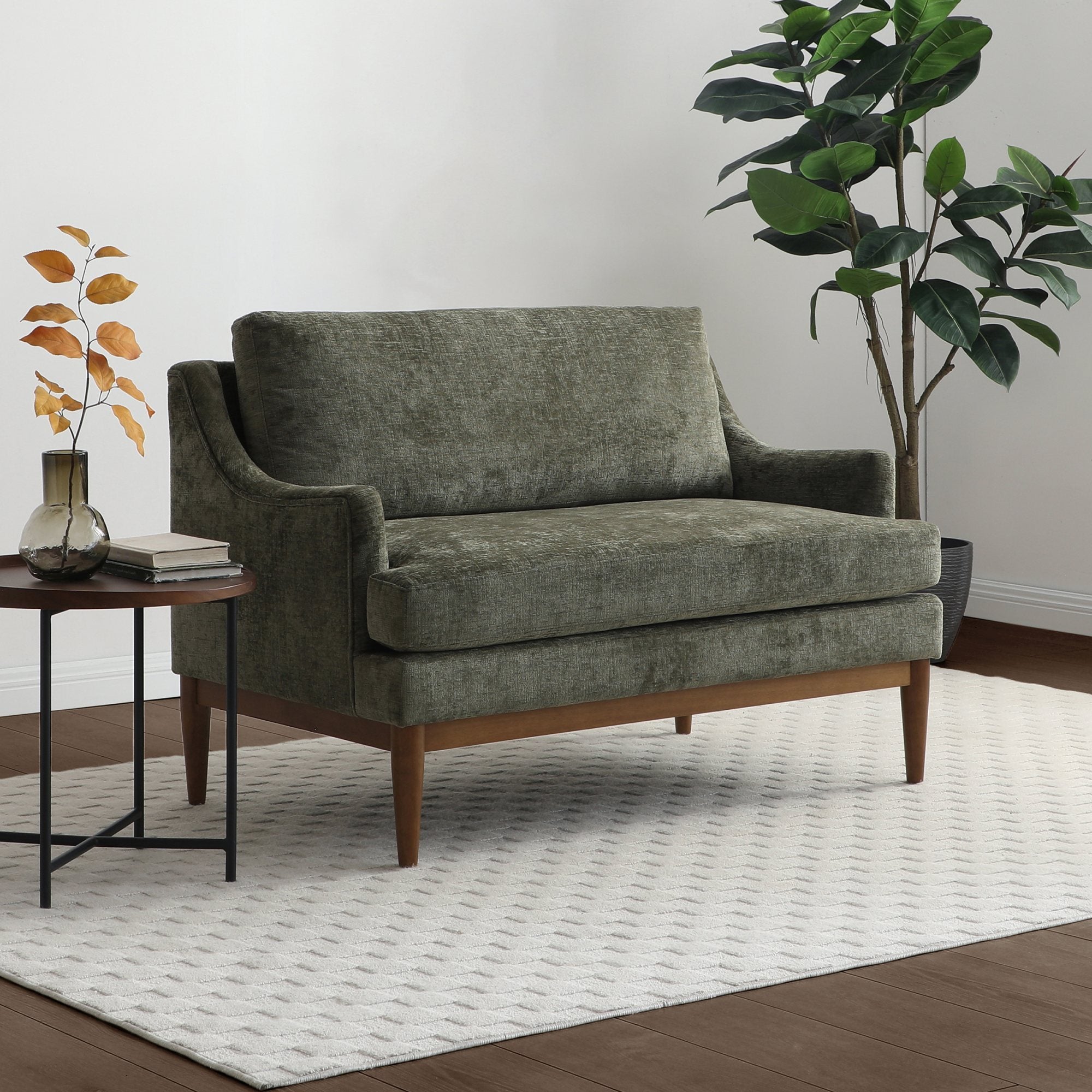 Briar 2 seater 'Loveseat' - Olive Chenille