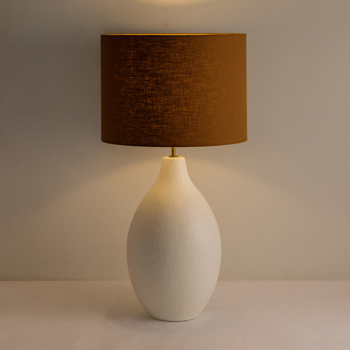 Lamp - Large Round Gesso