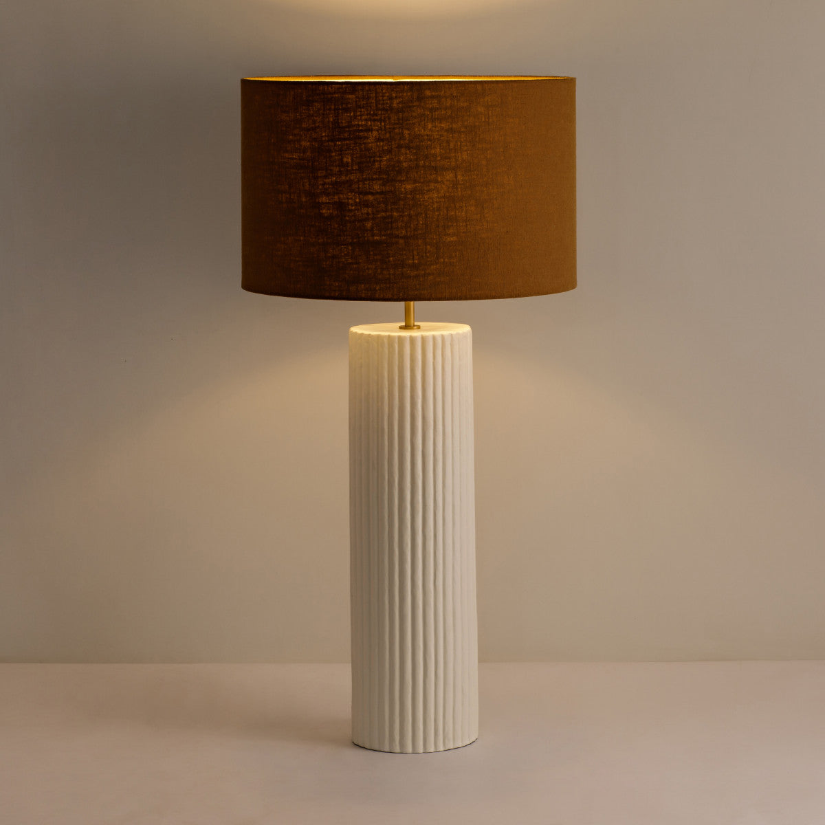 Lamp - Large Ribbed Gesso