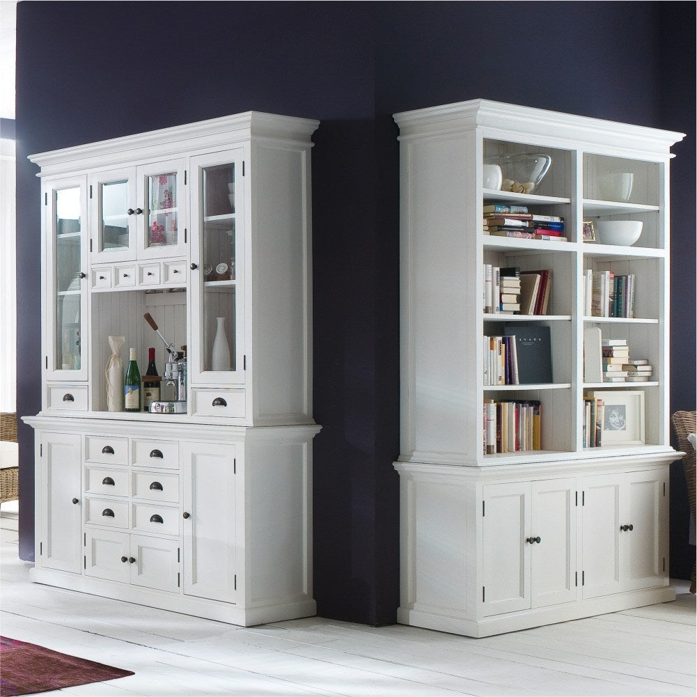 Halifax Coastal White Kitchen Hutch Cabinet