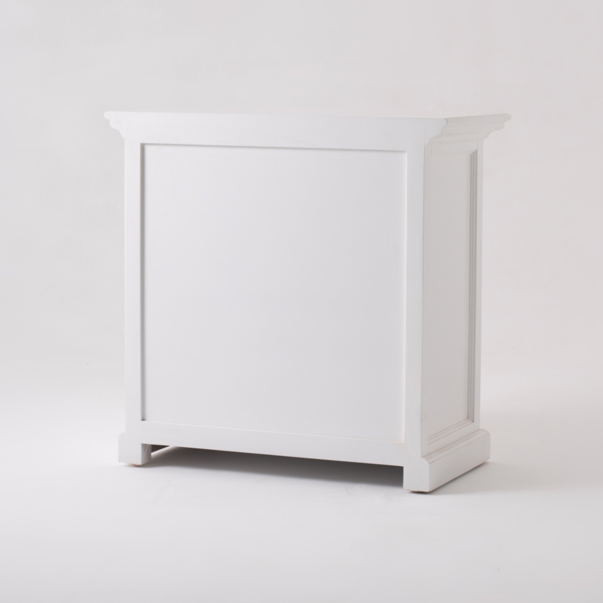 Halifax Grand Coastal White Bedside Table with Shelves