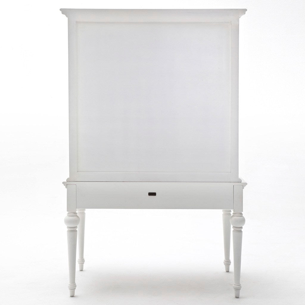 Provence French Country White Secretary Desk with Hutch