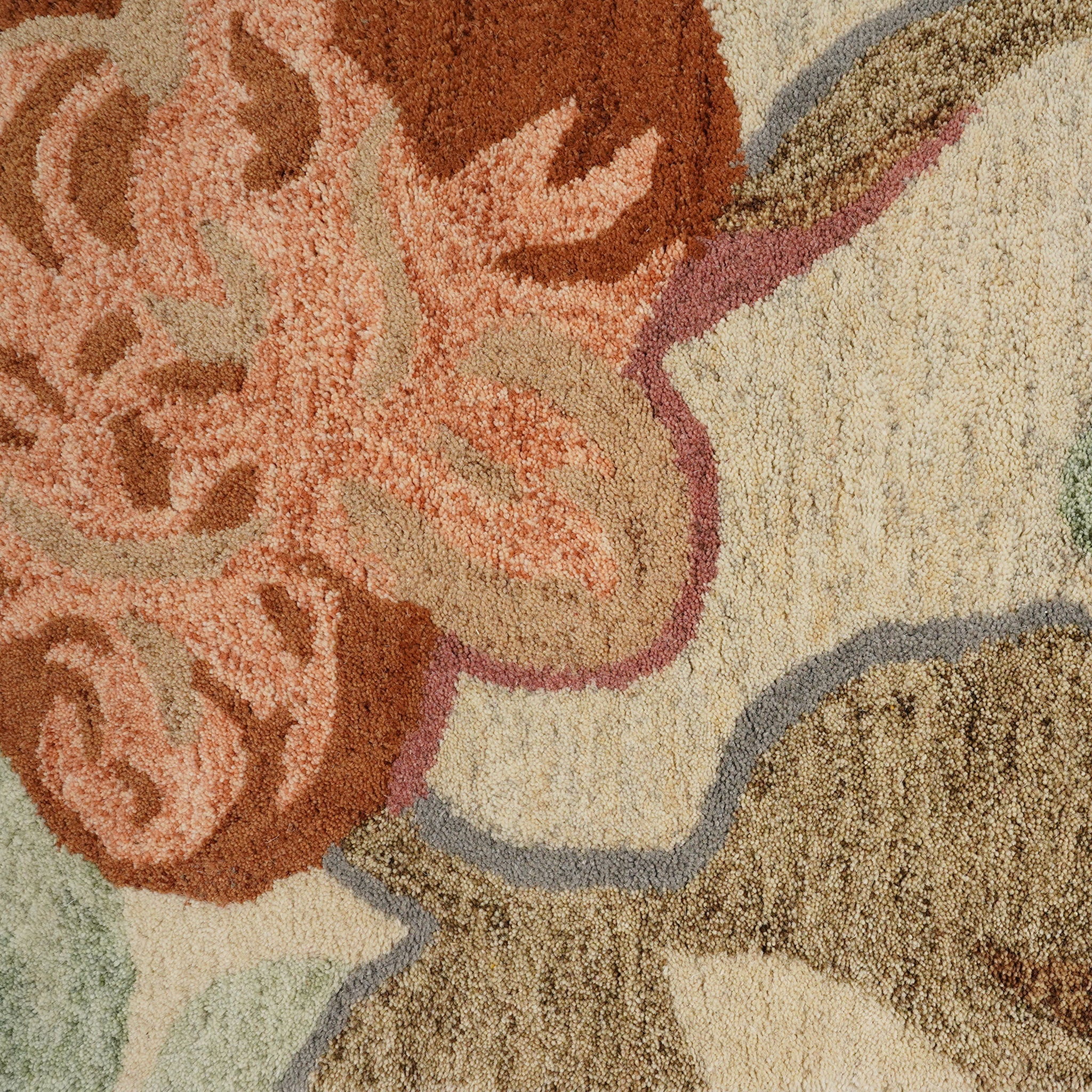 Paavi Hand Tufted Beige Woollen Cut Pile Rug