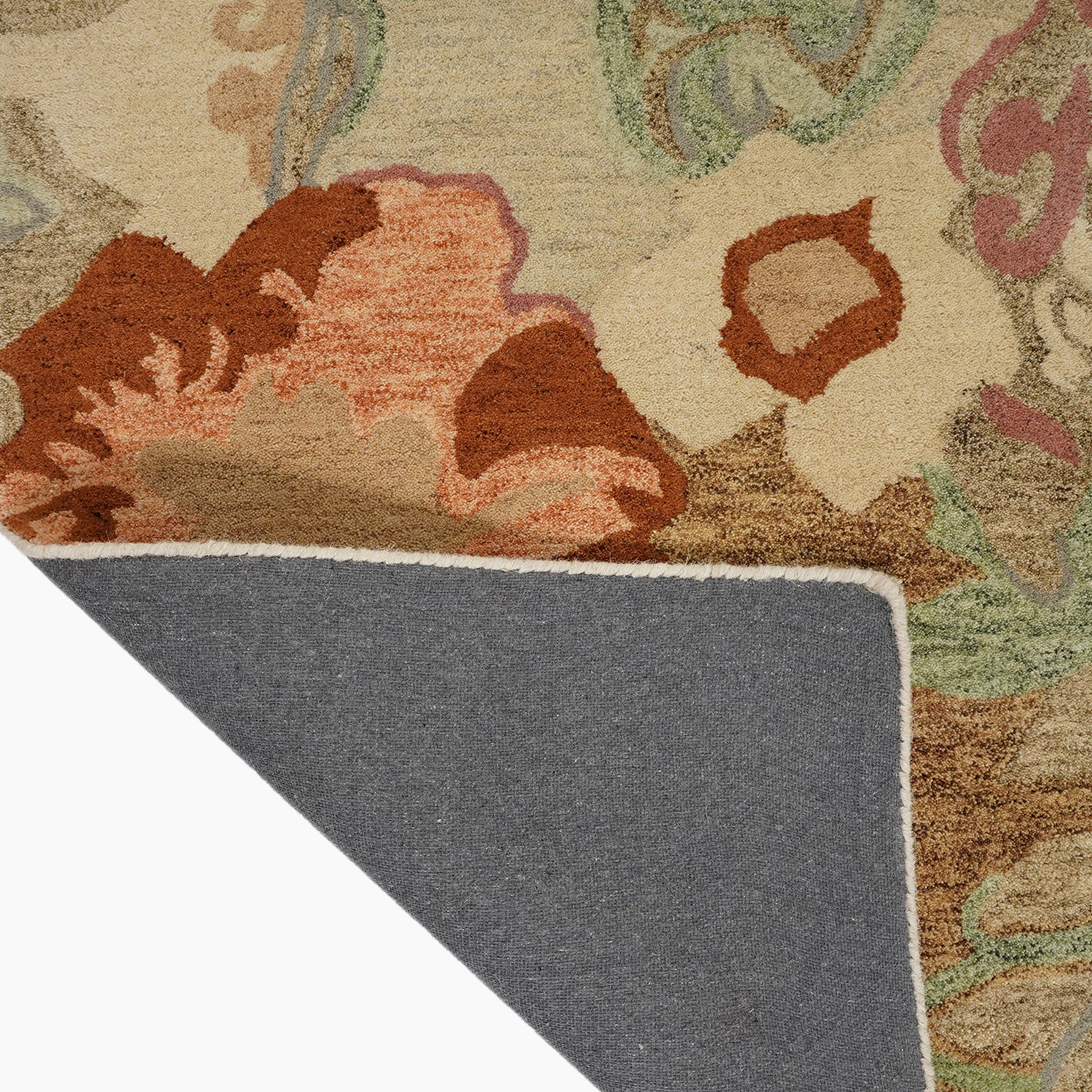 Paavi Hand Tufted Beige Woollen Cut Pile Rug