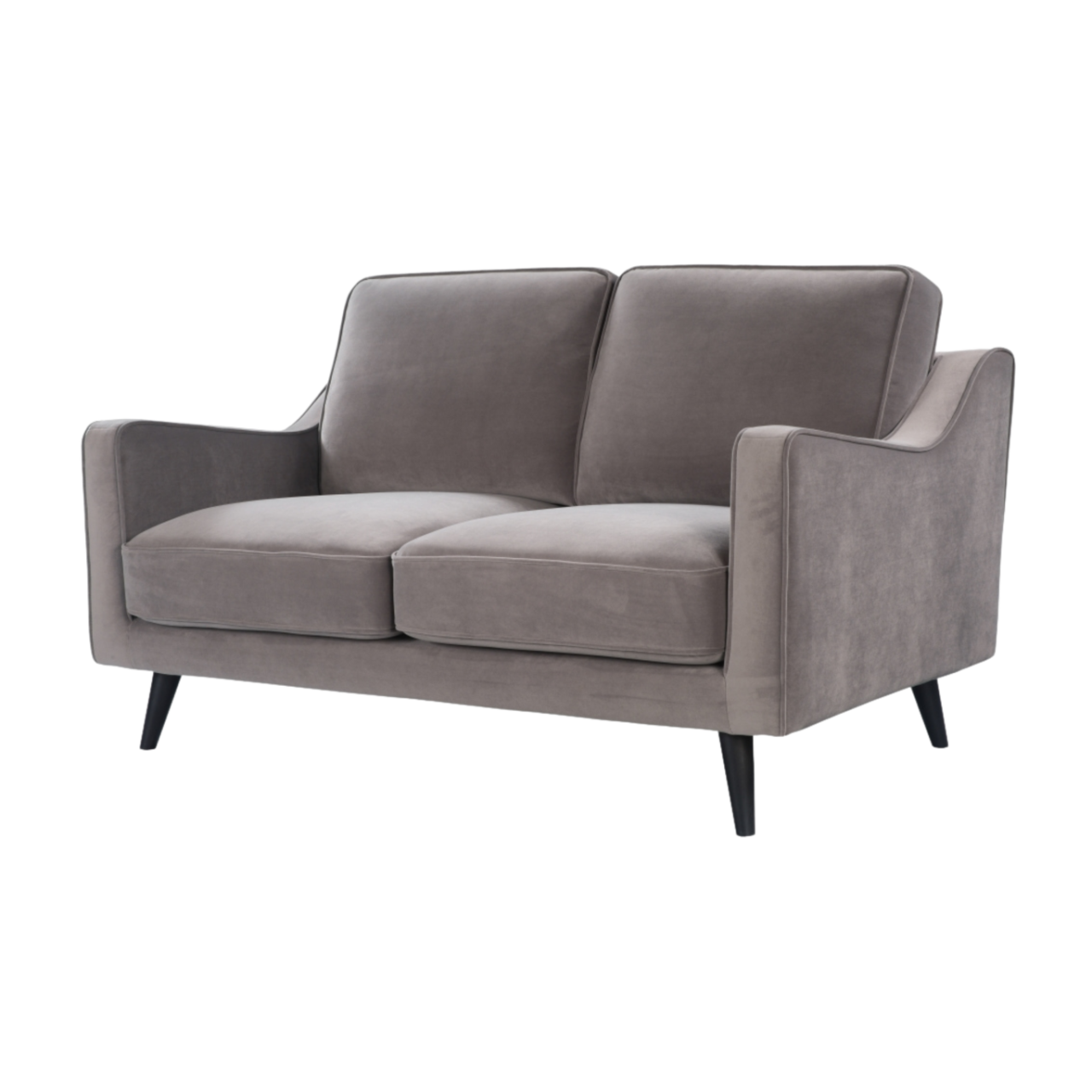 Daffy 2 Seater Sofa - Stone Grey Velvet