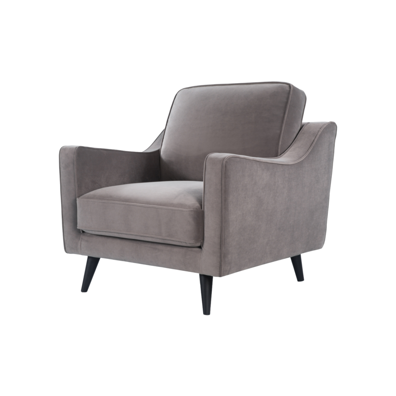 Daffy Armchair - Mink Velvet