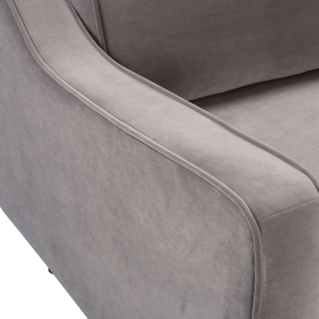 Daffy 2 & 1/2 Seater Sofa - Stone Grey Velvet