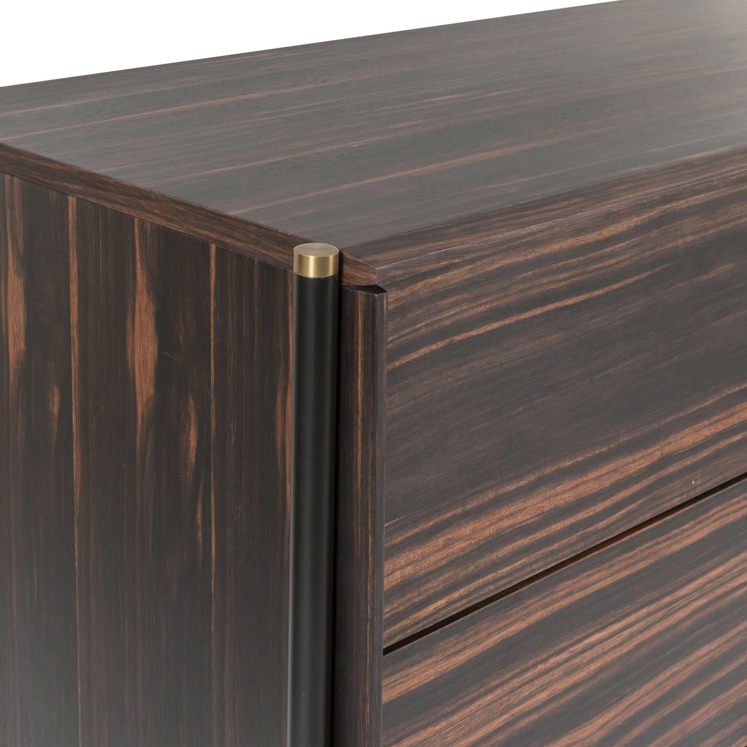 Bali 3 Drawer Chest - Ebony / Greige