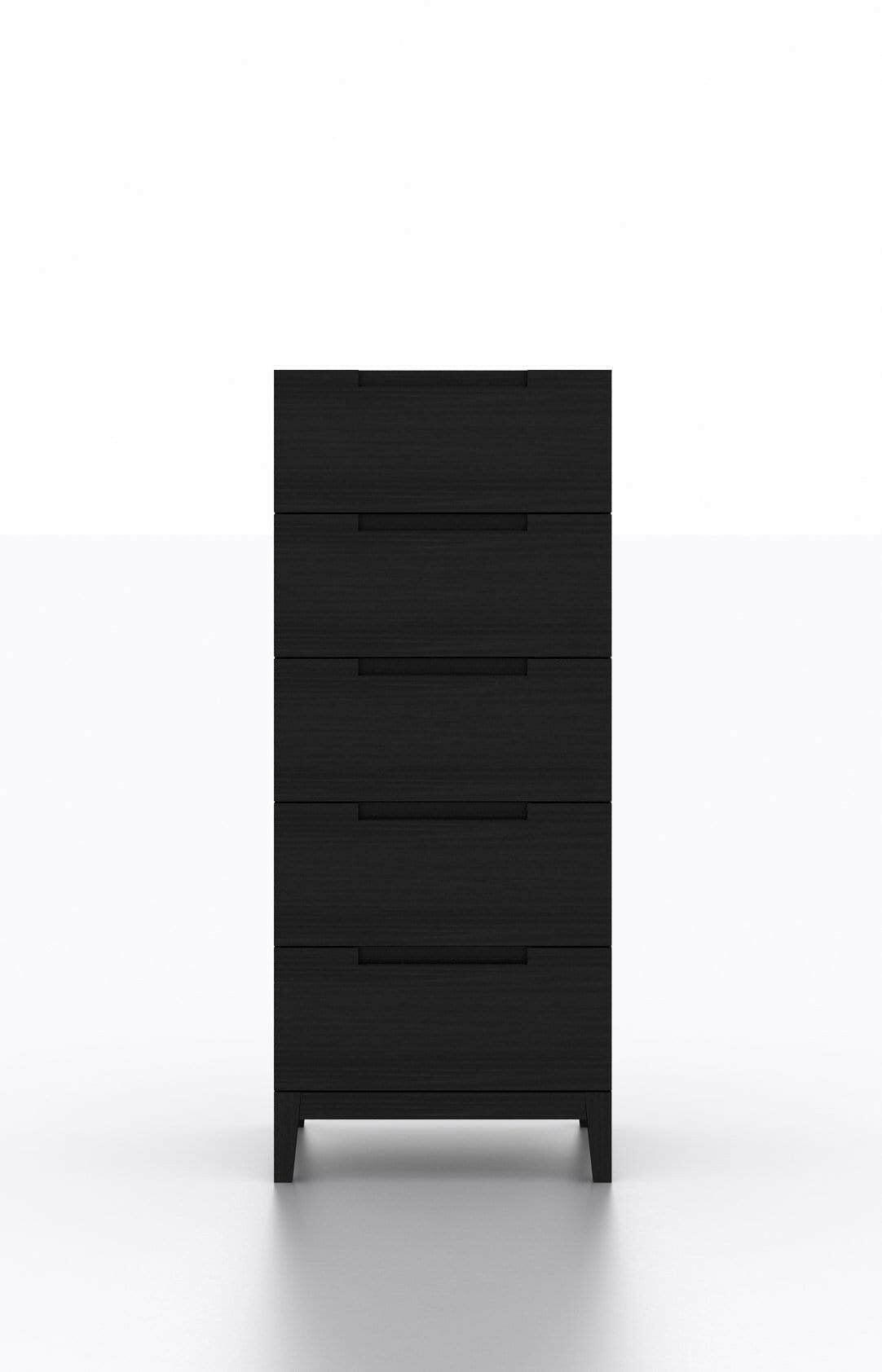 Orchid 5 Drawer Narrow Chest - Wenge