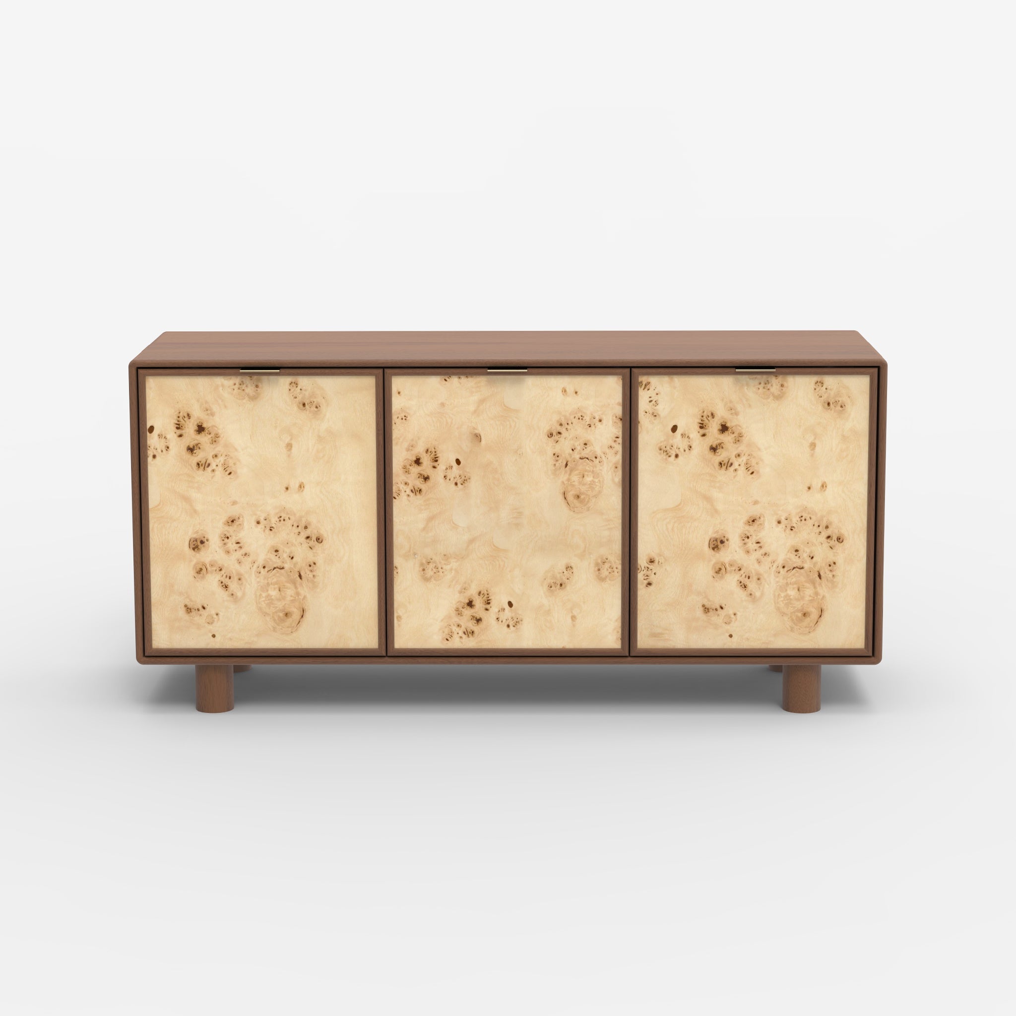 Urban Burl Three Door Cabinet