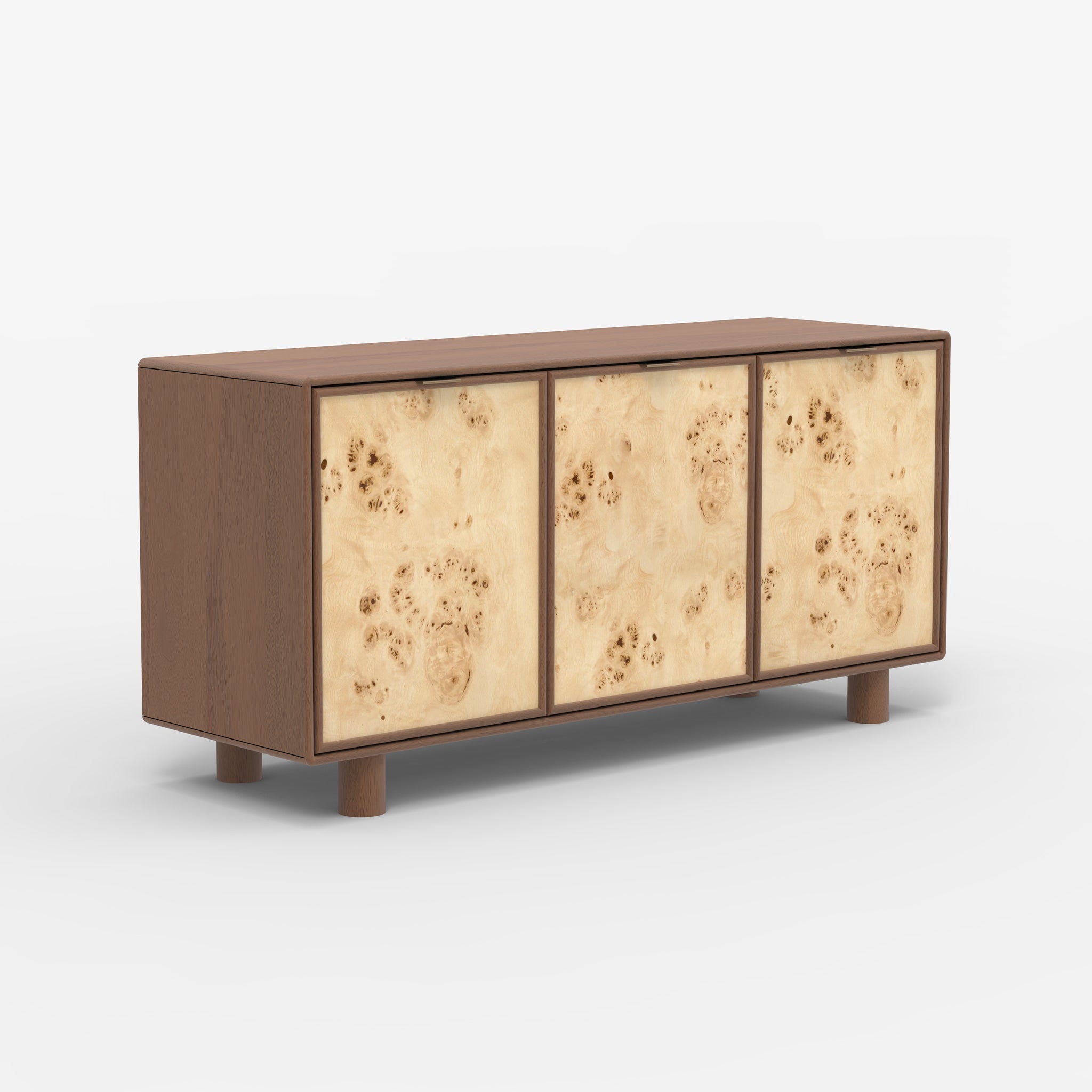 Urban Burl Three Door Cabinet