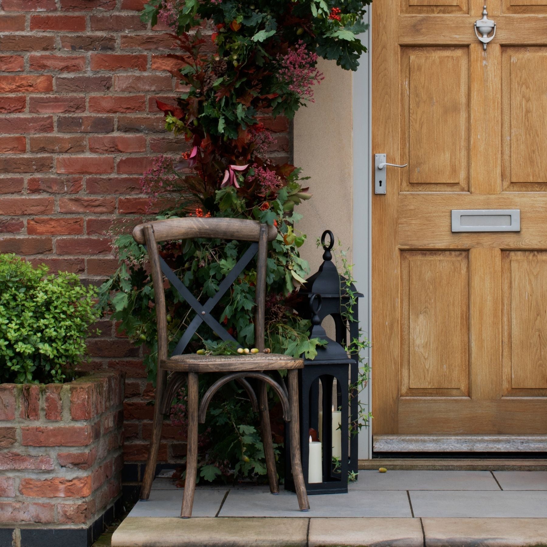 Oak Cross Back Dining Chair