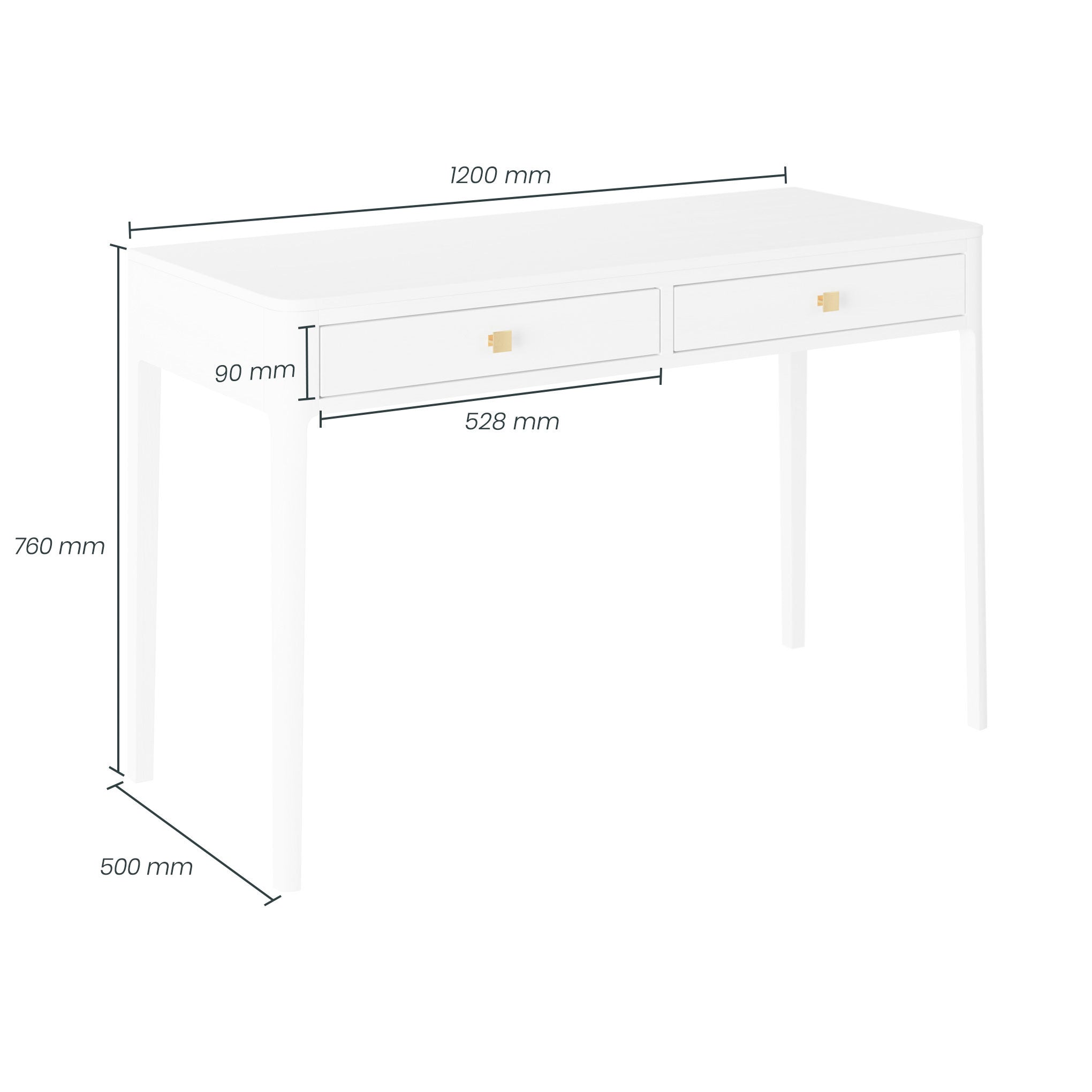 Abberley Desk  White