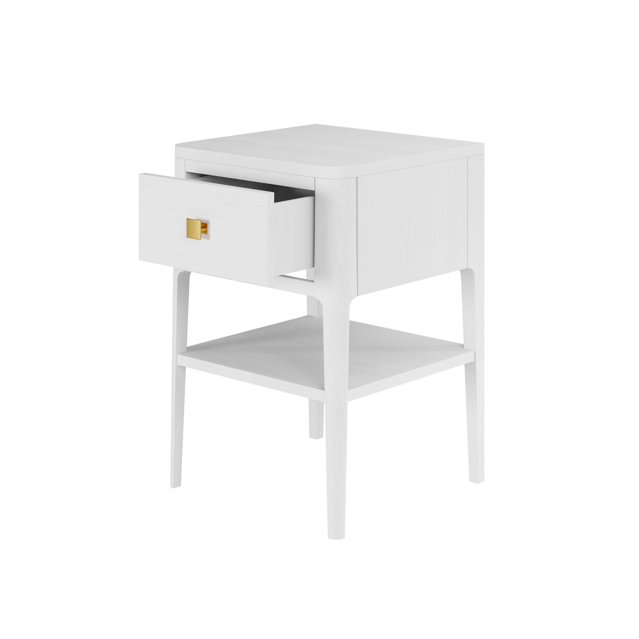 Abberley Bedside - 1 Draw - White