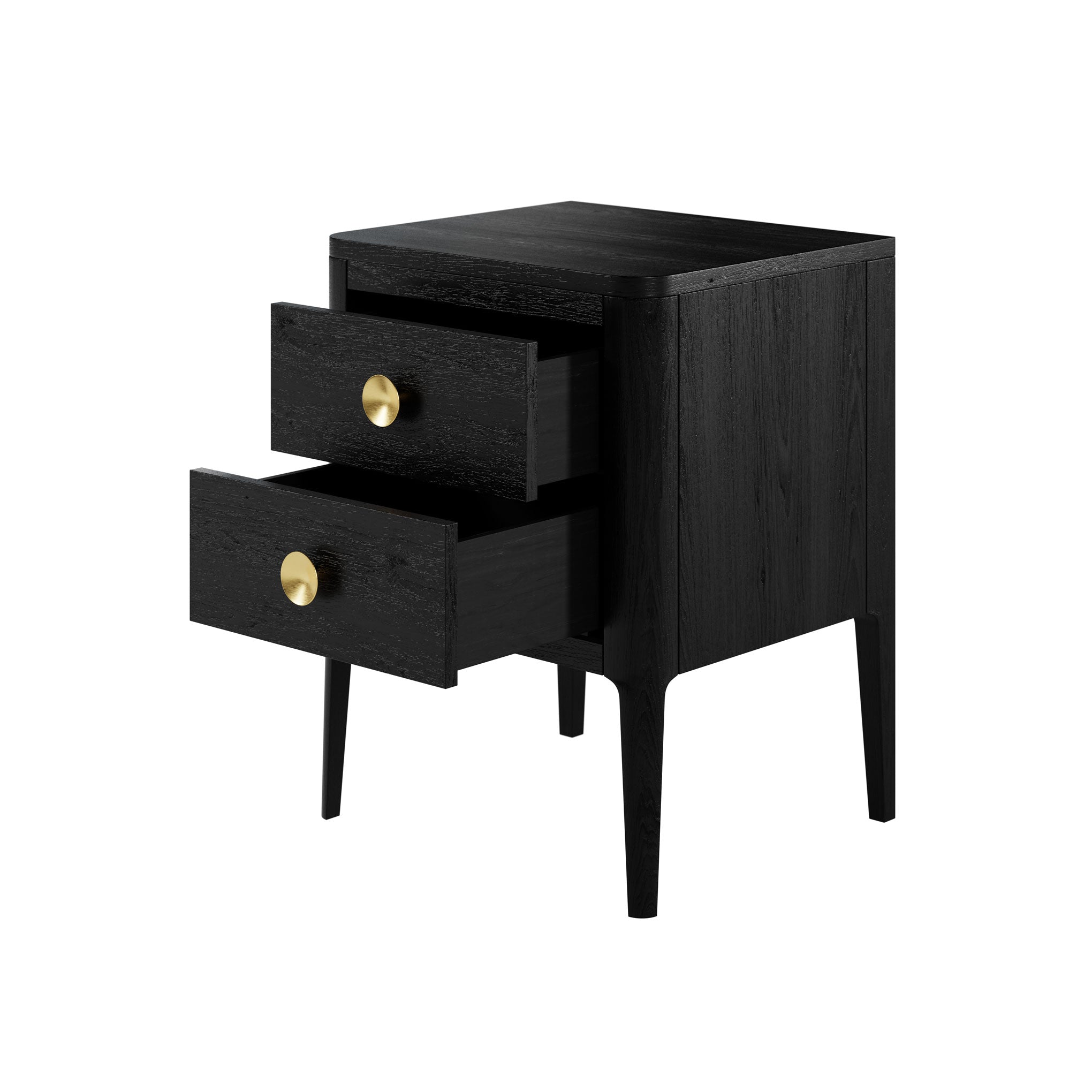 Abberley Bedside - 2 Drawer Black