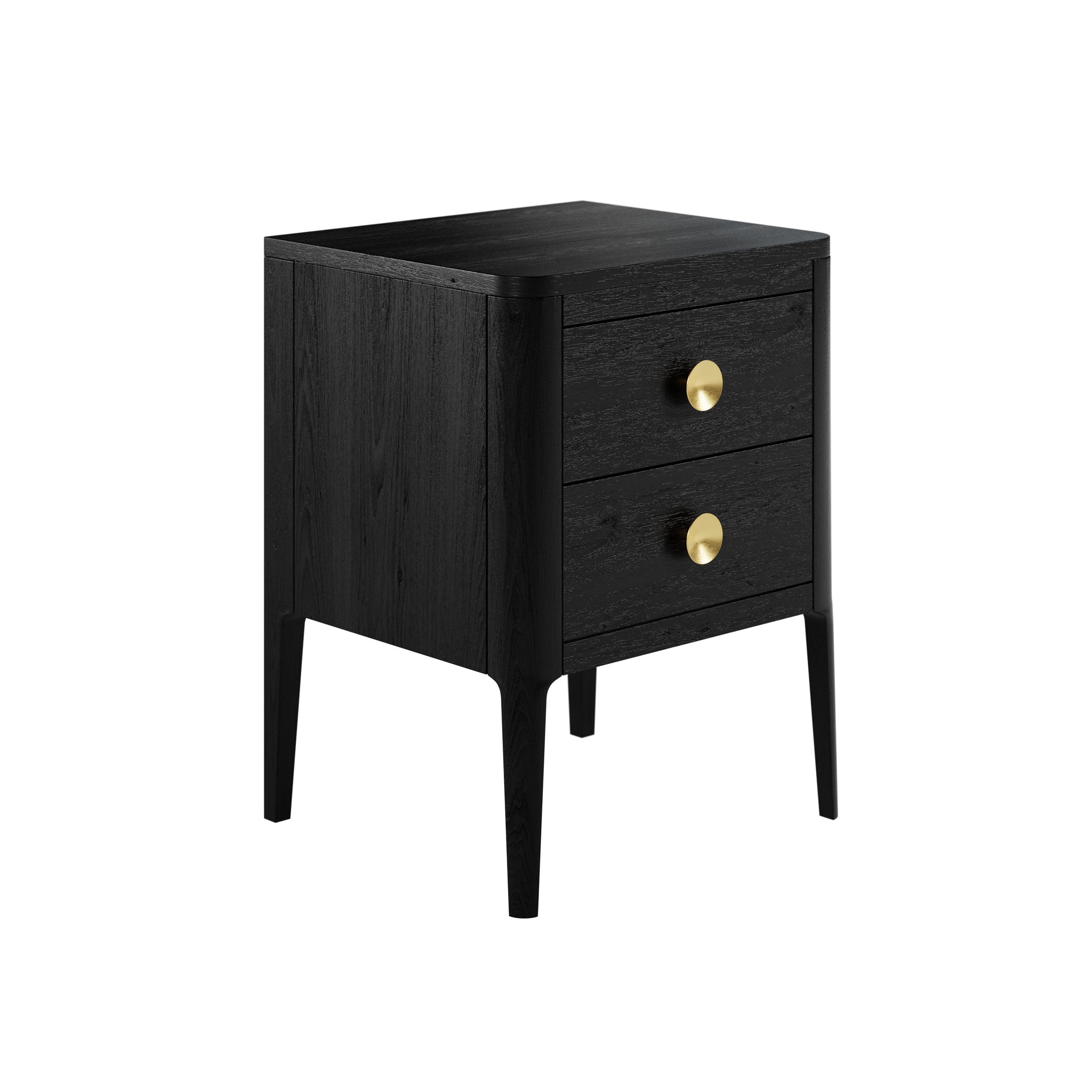 Abberley Bedside - 2 Drawer Black