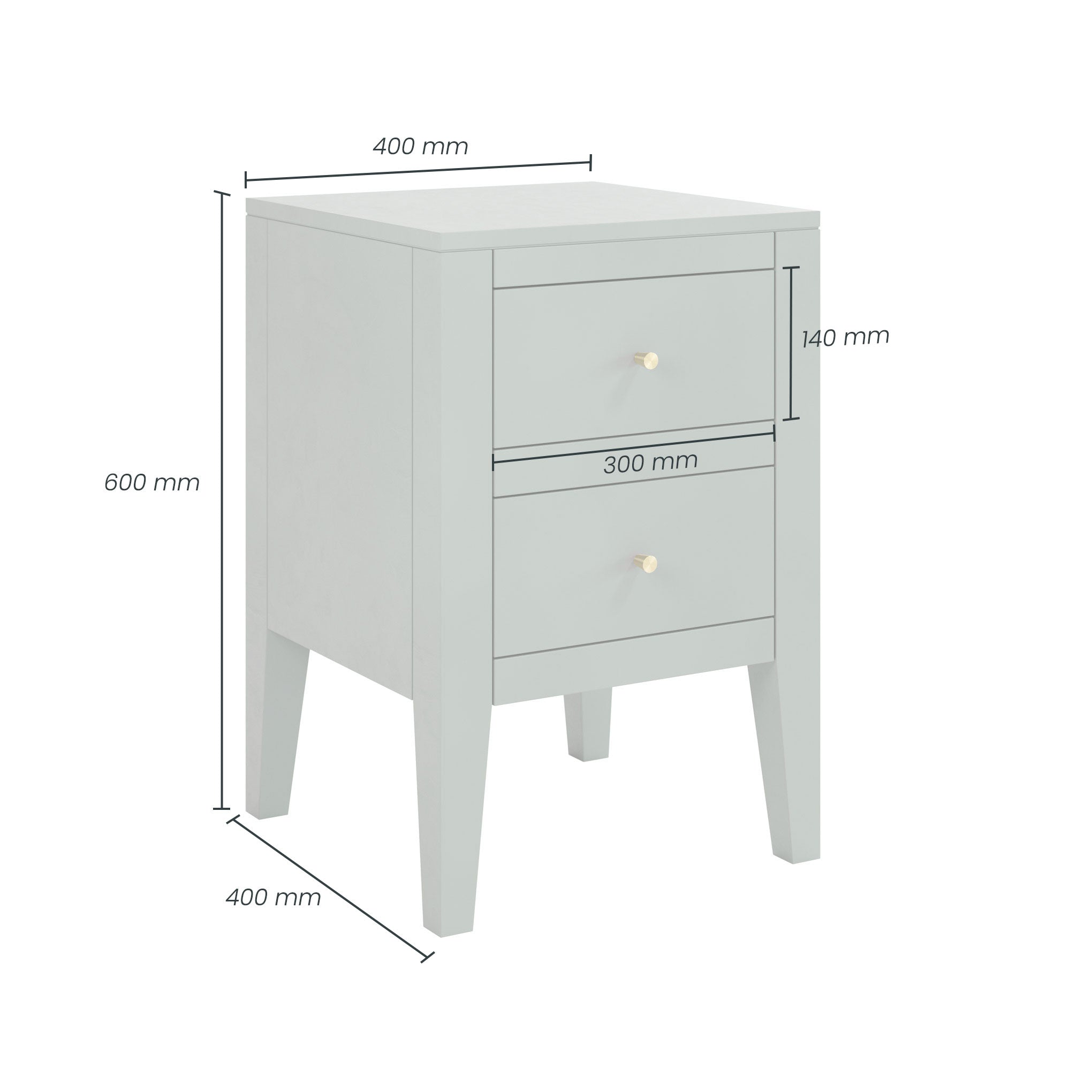 Alton Bedside - Pigeon Grey