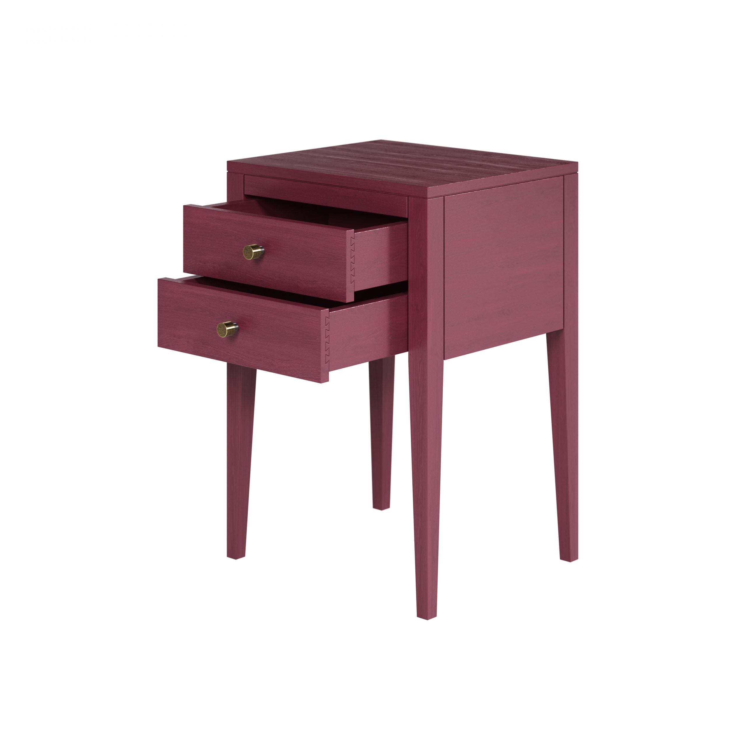 Radford Bedside | Red | 2 Drawers