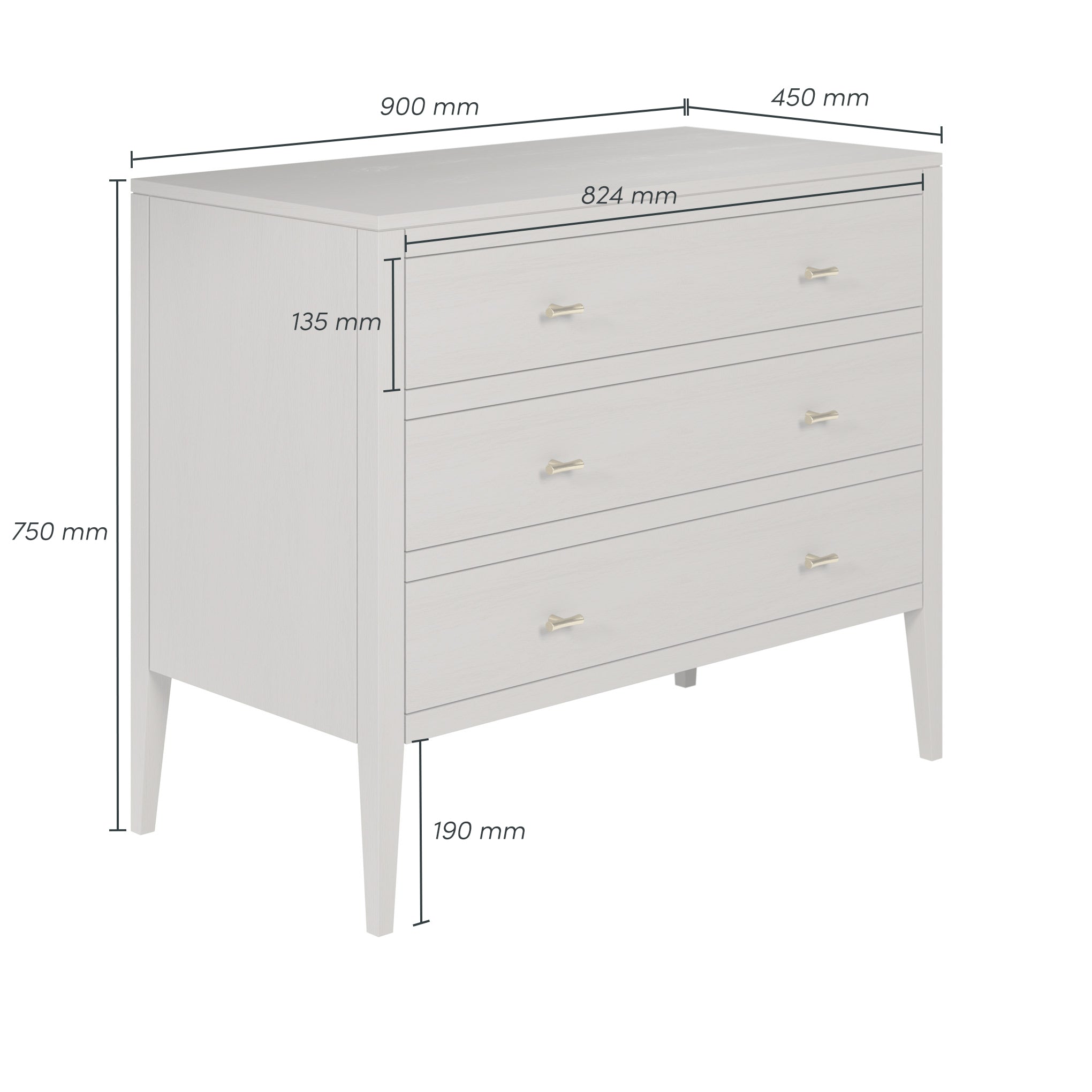 Radford Chest of Drawers | Grey