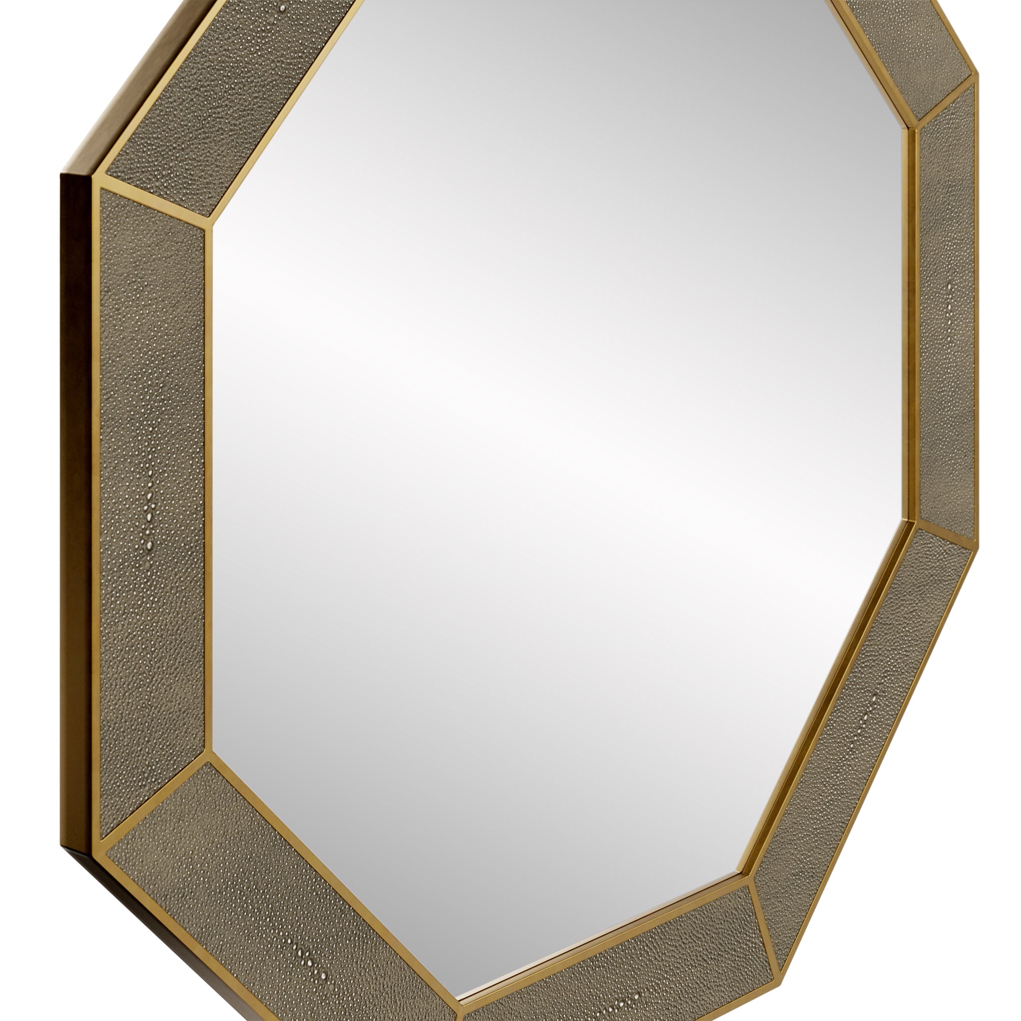 Hampton Mirror | Octagon | Grey Shagreen