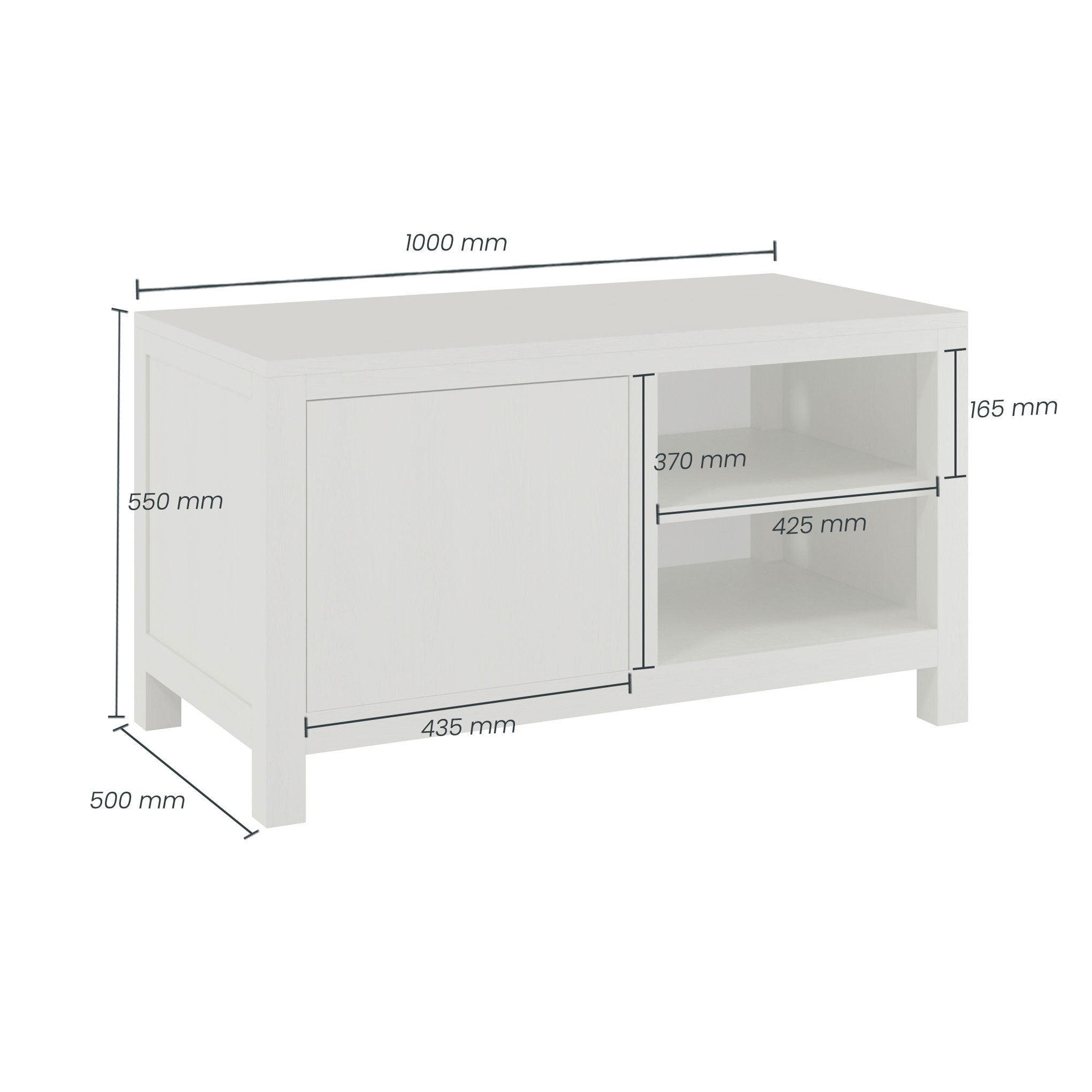 Flyford TV Unit (small) - Grey