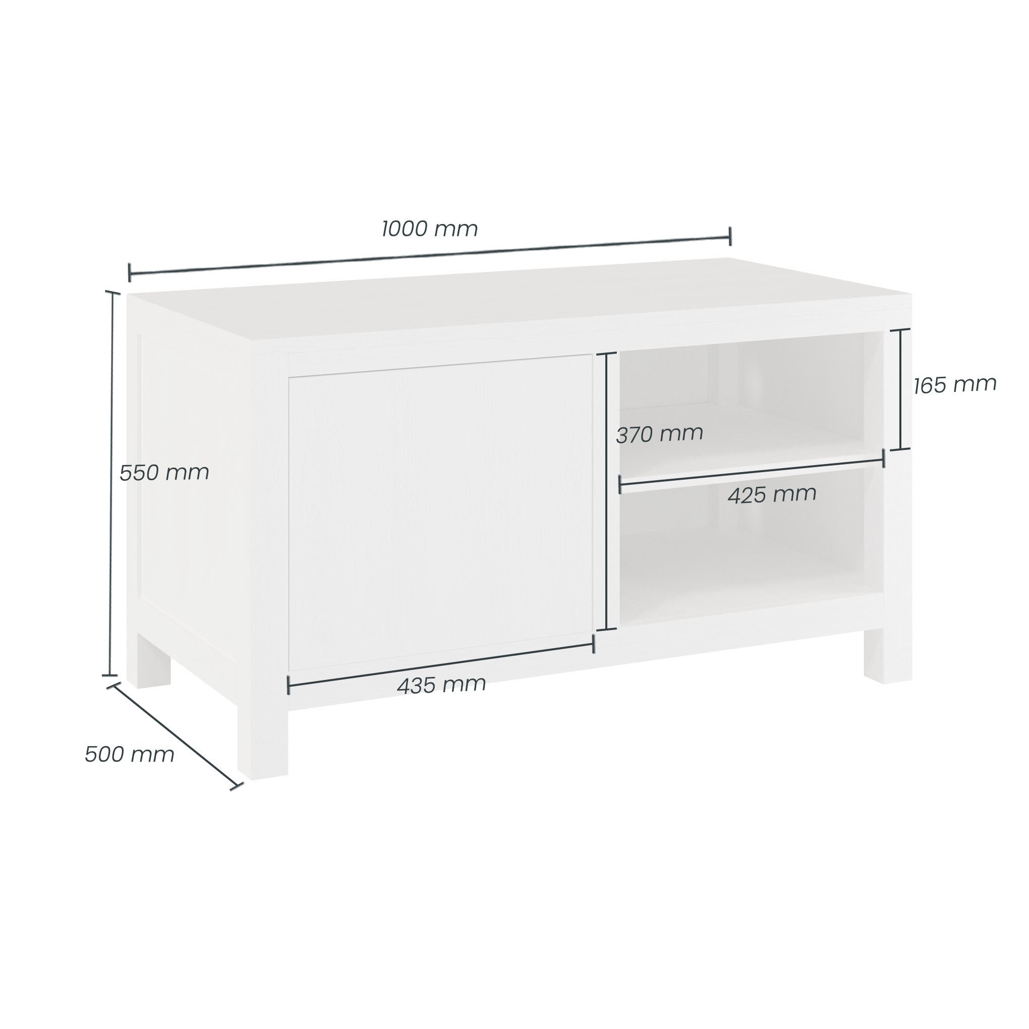 Flyford TV Unit (Small) - White