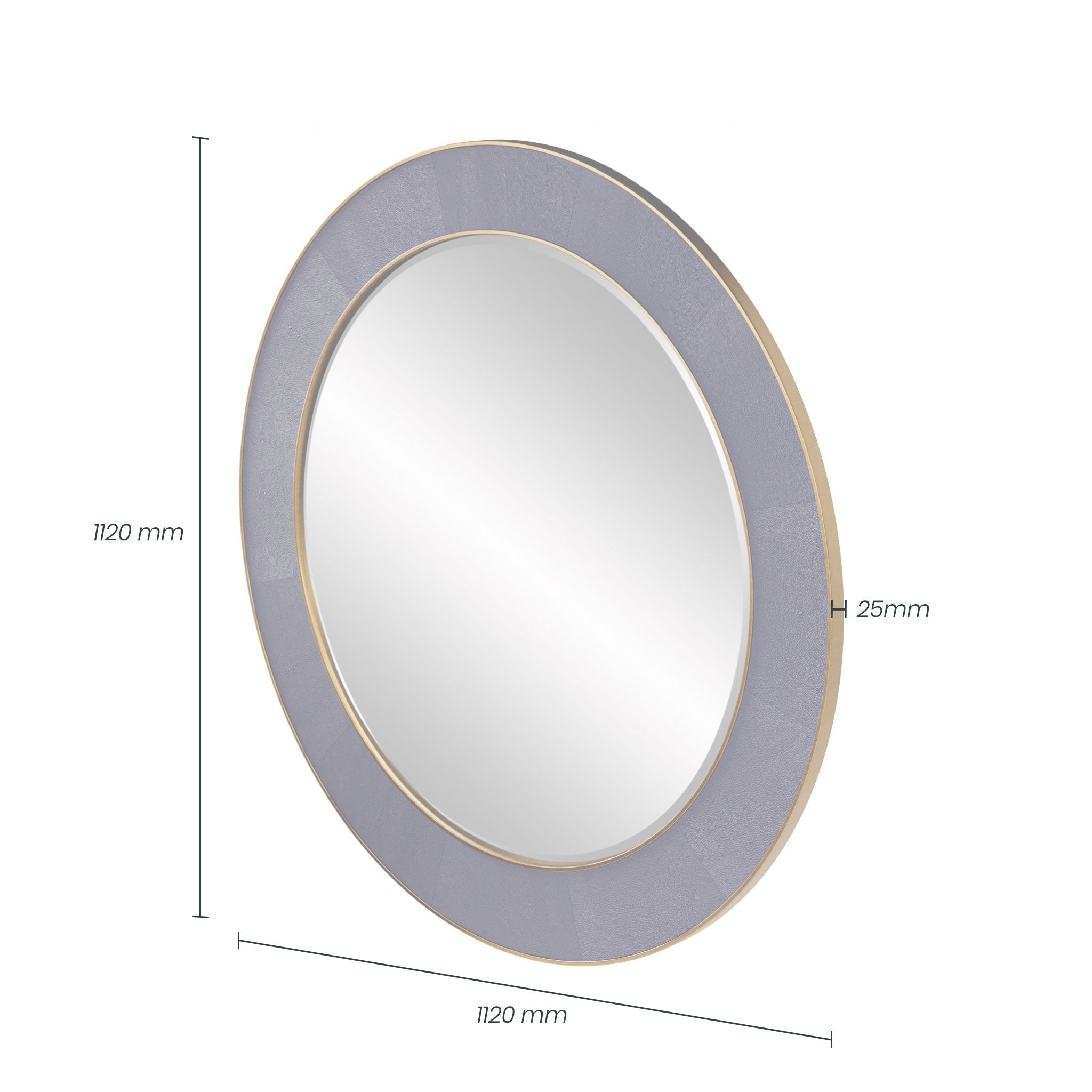 Willersley Blue Round Mirror